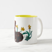 Frühlingshasen Zweifarbige Tasse (VorderseiteRechts)