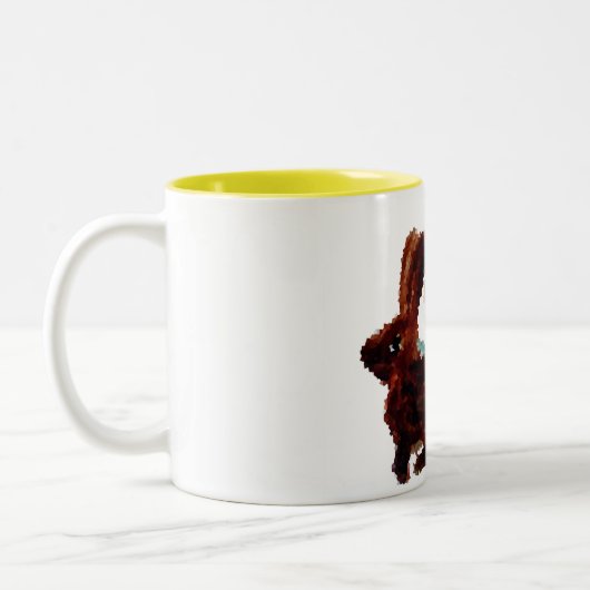 Frühlingshasen Zweifarbige Tasse (Links)