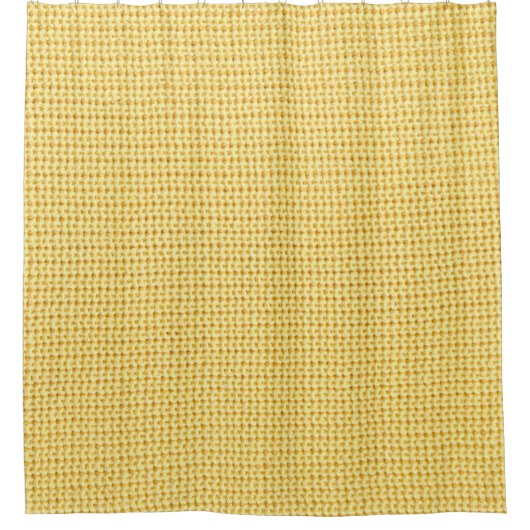 Frühlingshaube in gelber Farbe. Duschvorhang (Vorderseite)