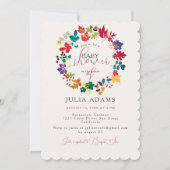 Frühlingshaube Lila Meadow Baby Dusche Einladung (Vorderseite)