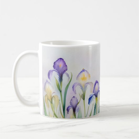 Frühlingshauch – Iris-Blüten-Tasse Kaffeetasse (Links)