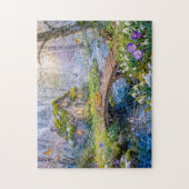 Frühlingshäuschen am Waldstrom Puzzle (Vertikal)