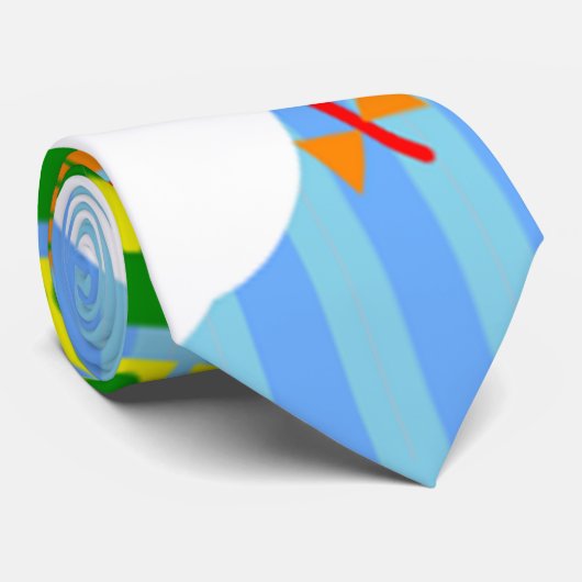 Frühlingshäuschen Krawatte (Gerollt)