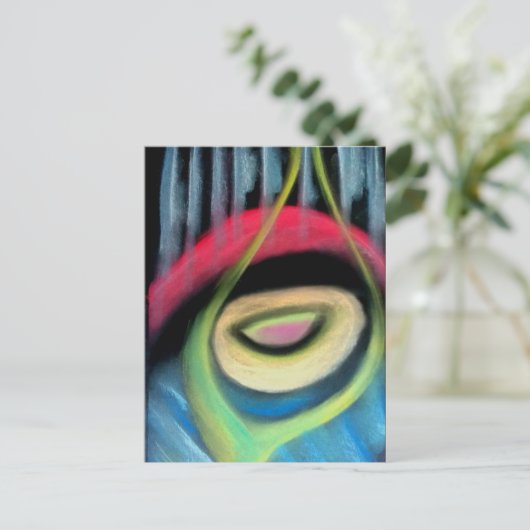 Frühlingshäuschen Postkarte (Stehend Vorderseite)