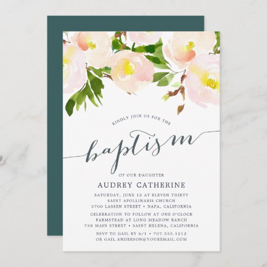 Frühlingshäute | Tauflanung Einladung (Vorne/Hinten)