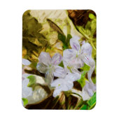 Frühlingshauty eine Wildblume Abstrakt Impressioni Magnet (Vertikal)