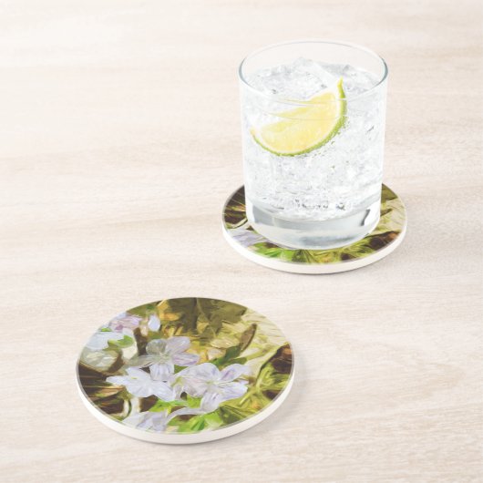 Frühlingshauty eine Wildblume Abstrakt Impressioni Untersetzer (Seite)