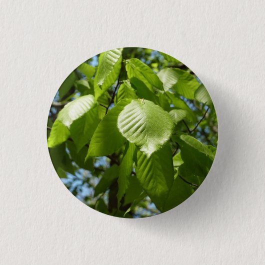 Frühlingshbse Verlasse Grünbäume Button (Vorderseite)