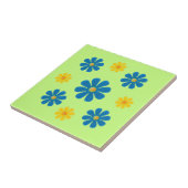 Frühlingshellblaue und gelbe Blumen für die Küche Fliese (Seite)