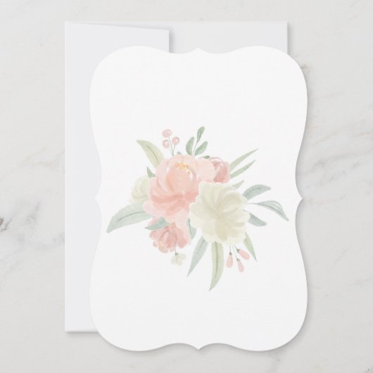 Frühlingshelle Blumenbrunch Einladung (Rückseite)