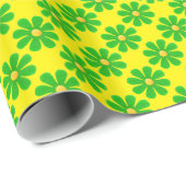 Frühlingshellgrüne Blume für jede Anlässe Geschenkpapier (Rolleneckpunkt)