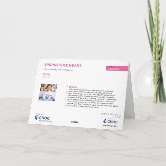 Frühlingsherz - Kinder Kunst für CHOC (Rückseite)