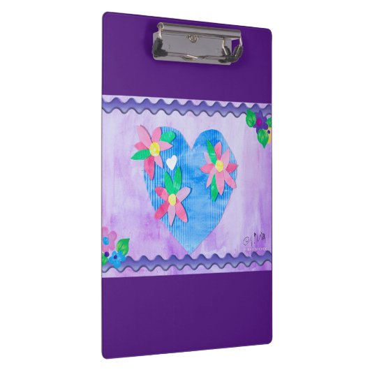 Frühlingsherz - Kinder Kunst für CHOC Klemmbrett (Rechts)