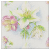 Frühlingshhellebohrer, Aquarellgewebe Stoff (Nahaufnahme)