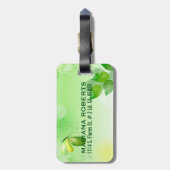 Frühlingshintergrund mit Schmetterling Gepäckanhänger (Rückseite vertikal)