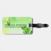 Frühlingshintergrund mit Schmetterling Gepäckanhänger (Rückseite horizontal)