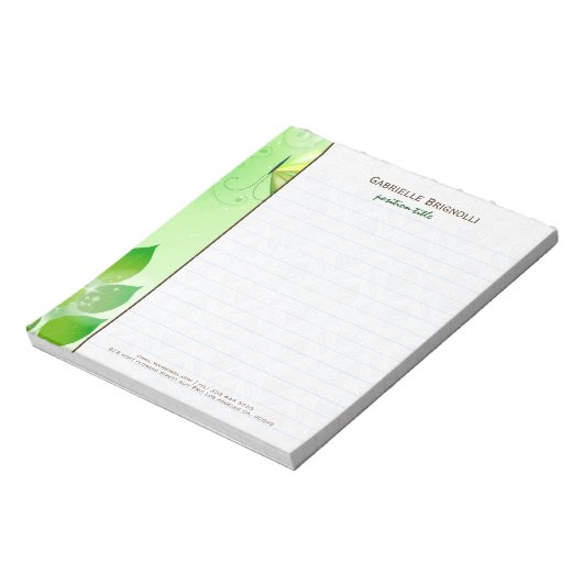 Frühlingshintergrund mit Schmetterling Notizblock (Rotiert)