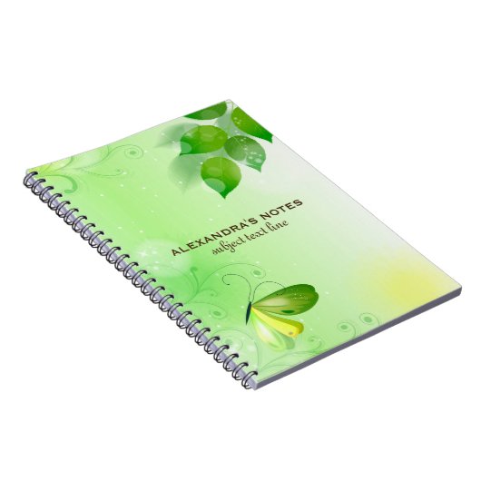 Frühlingshintergrund mit Schmetterling Notizblock (Rechte Seite)