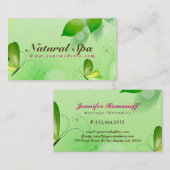 Frühlingshintergrund mit Schmetterling Visitenkarte (Vorne/Hinten)