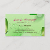 Frühlingshintergrund mit Schmetterling Visitenkarte (Rückseite)