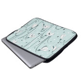 Frühlingshintergrund mit zarten Schneefallsehen-Bl Laptopschutzhülle (Vorne Knopf)