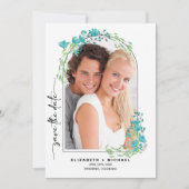Frühlingshirge | Wildblumen Foto Hochzeit Save The Date (Vorderseite)