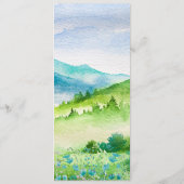 Frühlingshirge | Wildblumen-Menü-Karte Menükarte (Rückseite)