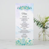 Frühlingshirge | Wildblumen-Menü-Karte Menükarte (Stehend Vorderseite)