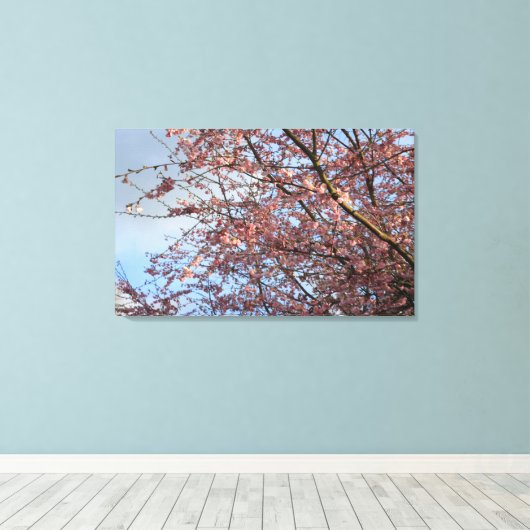 Frühlingshirschbaumblüte Leinwanddruck (Insitu (Holzboden))