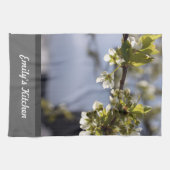 Frühlingshirschblumenzweig Geschirrtuch (Horizontal)