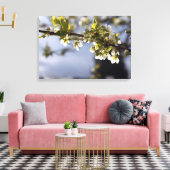 Frühlingshirschblumenzweig Leinwanddruck (Insitu (Wohnzimmer))