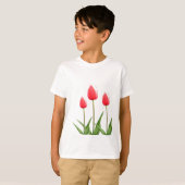 Frühlingshirsche Blume T-Shirt (Vorne ganz)