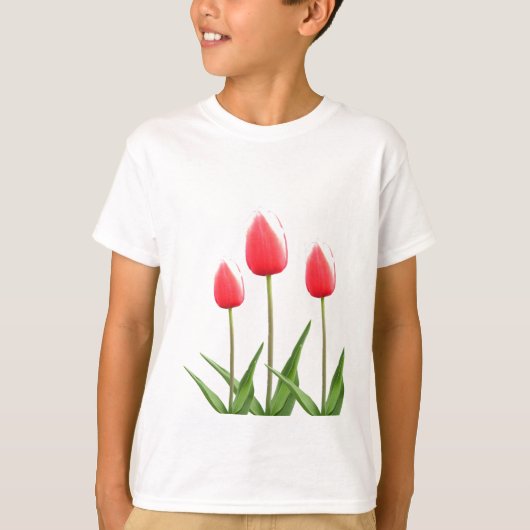 Frühlingshirsche Blume T-Shirt (Vorderseite)