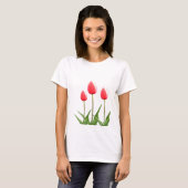Frühlingshirsche Blume T-Shirt (Vorne ganz)
