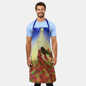 Frühlingshirsche Schürze Blume (Getragen)