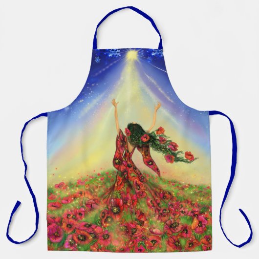 Frühlingshirsche Schürze Blume (Vorderseite)