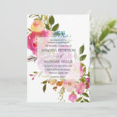 Frühlingshitz | Moderne Hochzeit der botanischen r Einladung (Stehend Vorderseite)