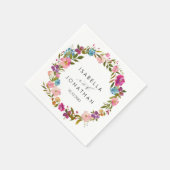 Frühlingshitz | Rosa Blume Hochzeit Custom Serviette (Ecke)