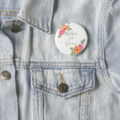 Frühlingshochzeit Blume Mutter des Bräutigams Button (Beispiel)