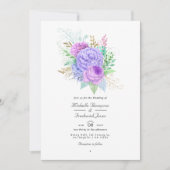 Frühlingshochzeit Blumen QR Code RSVP Einladung (Vorderseite)