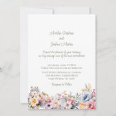 Frühlingshochzeit der farbenfrohen Wildblume Einladung (Vorderseite)