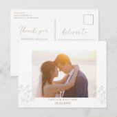 Frühlingshochzeit Foto Danke Postkarte (Vorne/Hinten)