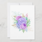Frühlingshochzeit mit Blumen Einladung (Rückseite)