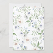 Frühlingshochzeit mit Blumen Einladung (Rückseite)