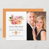 FrühlingsHochzeit mit floralen Hochzeiten Foto Save The Date (Vorne/Hinten)