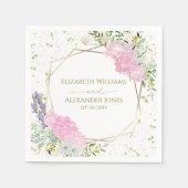 Frühlingshochzeit Napkins Pastel Wildblume Serviette (Vorderseite)