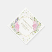Frühlingshochzeit Napkins Pastel Wildblume Serviette (Ecke)