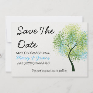Frühlingshochzeit Swirly Baum "Termin vormerken" Save The Date