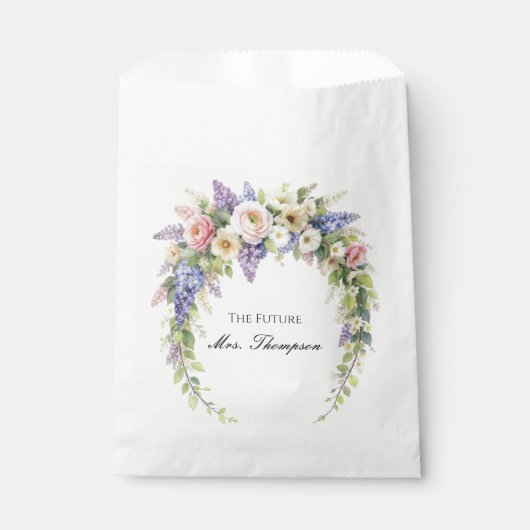 Frühlingshochzeitsdusche mit Blumen Geschenktütchen (Vorderseite)