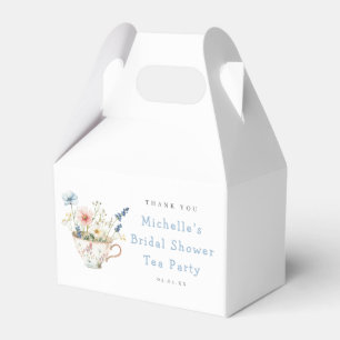 Frühlingshochzeitsdusche-Teeparty mit Blumen Geschenkschachtel